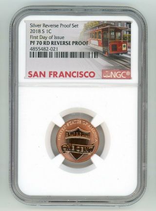 2018 S Lincoln Penny 1c Reverse Proof Ngc Pf 70 Rd First Day Of Issue 4855482021