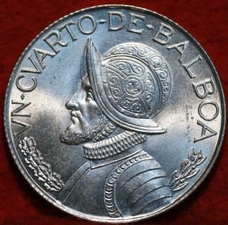 Uncirculated 1962 Panama 1/4 Balboa Silver Foreign Coin