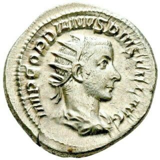 Gordian Iii 238 Ad.  Perfect Toned Ar Double Denarius.  Ancient Roman Empire Coin