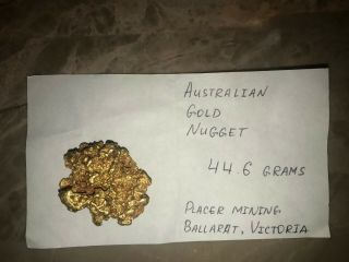 1.  43 Ounce Large Gold Nugget - 44.  6 Grams