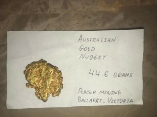 1.  43 OUNCE LARGE GOLD NUGGET - 44.  6 grams 2