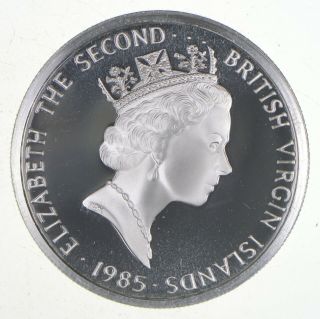 World Coin - 1985 British Virgin Islands 20 Dollars World Silver Coin 18.  9g 326