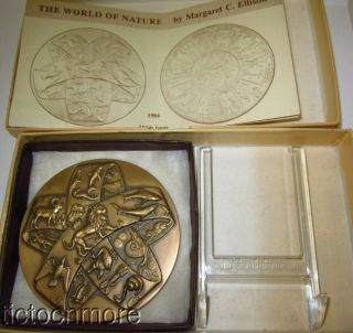 Vintage Society Of Medalists 110th Issue Bronze Medal World Of Nature Zodiac 