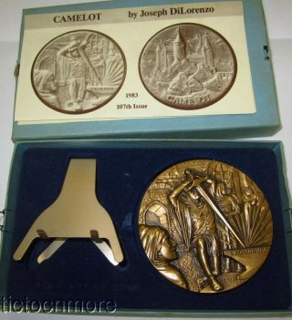 Vintage Society Of Medalists 107th Issue Bronze Medal Camelot King Arthur 1983