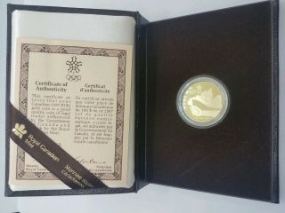 1988 Canada $100 Dollars Gold Coin Calgary Winter Olympics 1/4 Troy Oz.