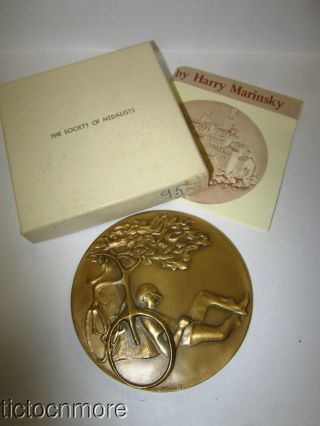 Vintage Society Of Medalists 95th Issue Bronze Medal Mountain Solitude 1977