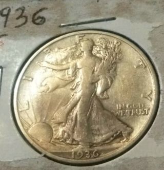 1936 S Walking Liberty Half Dollar,  Circulated,  90 Silver Us Coin