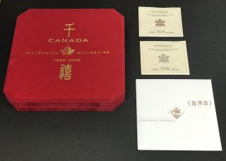 Royal Canadian 1999 - 2000 Millennium Coins Chinese Special Edition Set Proof