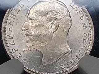 1916 Bulgaria 50 Stotinki KM 30 Silver coin,  NGC rated MS63.  Rare coin 3