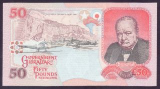 1995 Gibraltar 50 Pounds £50 Unc P.  28a 2