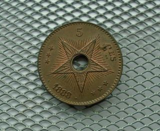 Belgium Congo 5 Centimes 1888