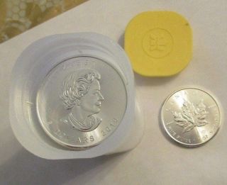 Roll Of 25 - 2016 Canada 1 Oz Silver Maple Leaf $5 Coins Gem Bu " Ebucks Bonus "