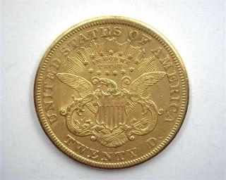 1875 - CC LIBERTY HEAD $20 GOLD DOUBLE EAGLE NEARLY UNCIRCULATED 3