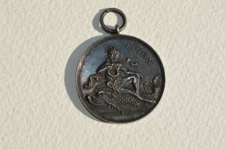 1892 Germany Medal Arion Depicting Semi - Nude Male Setting On Top Of A Dolphin
