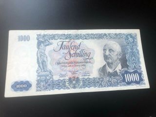Banknote Austria 1000 Schillings 1954 P - 135