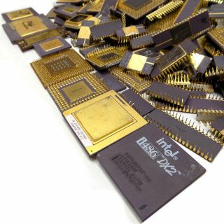 19.  45 Pounds (Net) Scrap Gold / Ceramic Processors CPU ' s For Gold Recovery 4