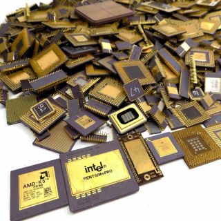 19.  45 Pounds (Net) Scrap Gold / Ceramic Processors CPU ' s For Gold Recovery 5