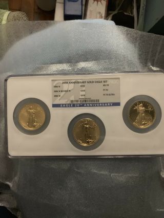 2006 3 Coin 20th Anniversary Gold Set All 70’s Ngc Certified Early Releases