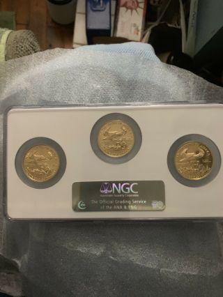 2006 3 Coin 20th Anniversary Gold Set All 70’s NGC Certified Early Releases 2