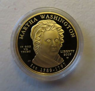 4 Gold Coin Set,  All 2007 Proof $10 Spouse Washington Adams Jefferson ' s Madison 3
