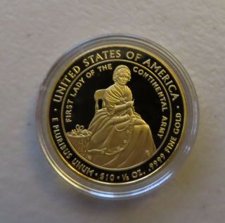 4 Gold Coin Set,  All 2007 Proof $10 Spouse Washington Adams Jefferson ' s Madison 4