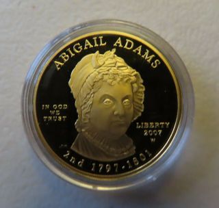 4 Gold Coin Set,  All 2007 Proof $10 Spouse Washington Adams Jefferson ' s Madison 5