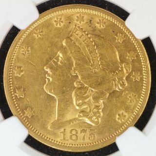 20 Dollar 1875 - S Ngc Au53 United States Usa Gold Double Eagle Choice Au