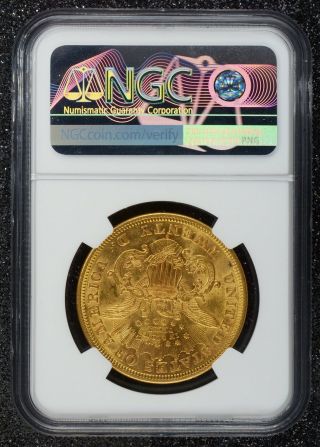 20 Dollar 1875 - S NGC AU53 United States USA Gold Double Eagle choice AU 4