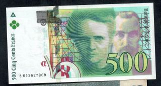 500 Francs Pierre Et Marie Curie 1995 Xf