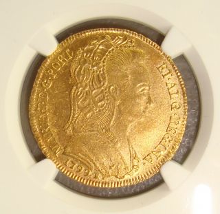 1799 - R Brazil,  Maria I Gold 6400 Reis Ngc Ms62