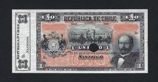 Chile One Peso Nd (1898 - 1919) P15s Specimen About Uncirculated