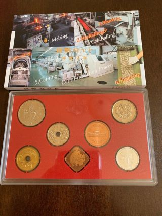Japan 1995 Coin 1 5 10 50 100 500 Yen Set Coin Copper Medal Bureau