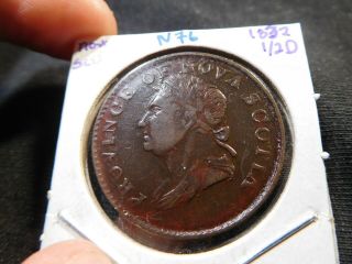 N76 Canada Nova Scotia 1832 1/2 Penny Token