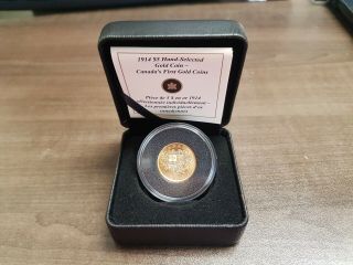 1914 $5 Canada Gold Coin Rcm Reserve Rare