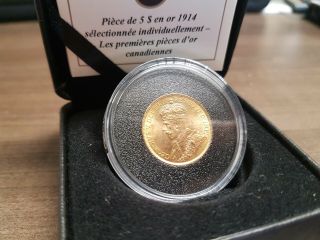 1914 $5 Canada GOLD Coin RCM Reserve RARE 3