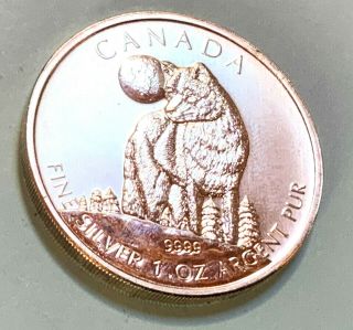 2011 Canadian Wolf 1 Oz Silver,  3 - 1oz Silver Coins
