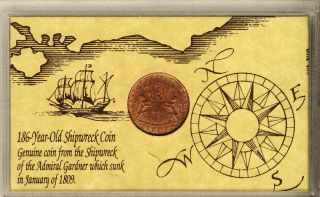 1808 Admiral Gardner Shipwreck (1809) East India Company X Cash Coin