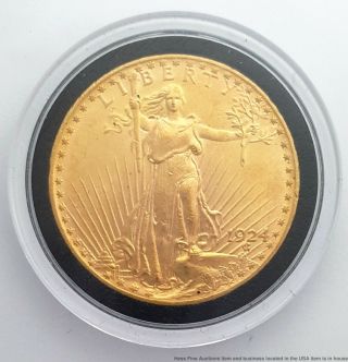Rare 1924 Double Eagle Saint Gaudens United States $20 Twenty Dollar Gold Coin
