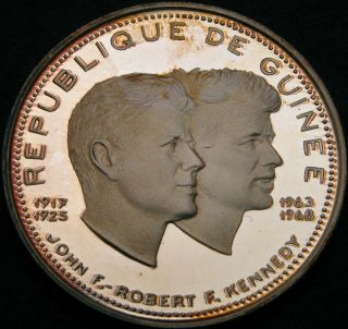 Guinea 200 Francs 1970 Proof - Silver - John And Robert Kennedy - 379 ¤