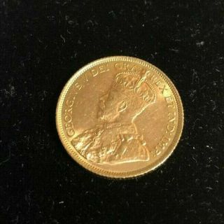 1912 Canadian 5 Dollar Gold Coin Unc.  Cond.