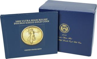 2009 Ultra High Relief Gold Double Eagle $20 US Coin w/Box and 5