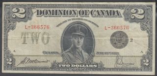 1923 Dominion Of Canada 2 Dollars Bank Note Saunders Black Seal