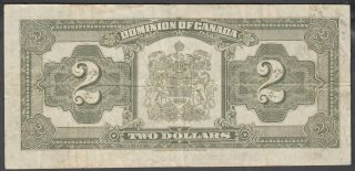 1923 DOMINION OF CANADA 2 DOLLARS BANK NOTE SAUNDERS BLACK SEAL 2