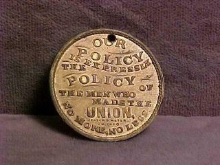 Civil War Lincoln Presidential Political Campaign Token 1860 XF/AU 2