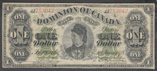 1878 Dominion Of Canada 1 Dollar Bank Note