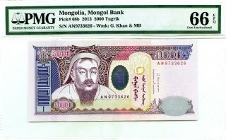 Mongolia 5000 Tugrik Mongol Bank Gem Unc Pick 68 B Lucky Money Value $160