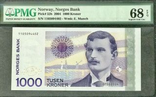 Norway 1000 1,  000 Kroner 2004 P 52 Gem Unc Pmg 68 Epq Highest Finest
