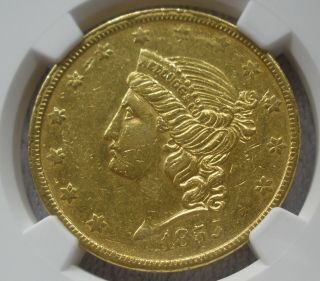 1855 Kellogg Co San Francisco $20 Gold California Pioneer Territorial Ngc Au50,