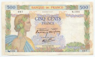 France 500 Francs 1940,  P - 95