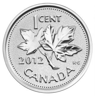 Farewell To The Penny 2012 Canada 1 Cent - 5 Oz.  Fine Silver Coin